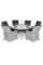Набір садових меблів HOME & GARDEN Bristol Round Elegant стіл + 6 крісел