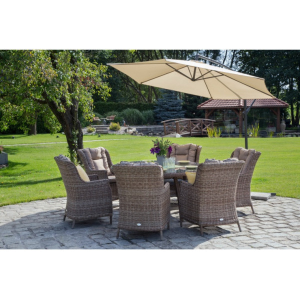 Набір садових меблів HOME & GARDEN Bristol Round Elegant стіл + 6 крісел