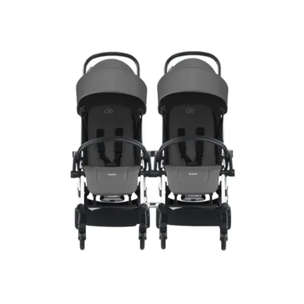 Прогулянкова коляска для двійні Bumprider Connect 3 + аксесуари шасі White