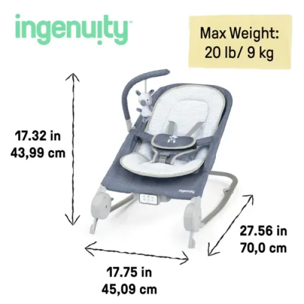 Кресло - качели с массажем INGENUITY Happy Belly™ Rock-to-Bounce