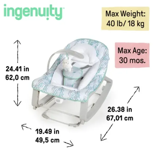 Крісло - гойдалка INGENUITY Keep Cosy Grow with Me Spruce