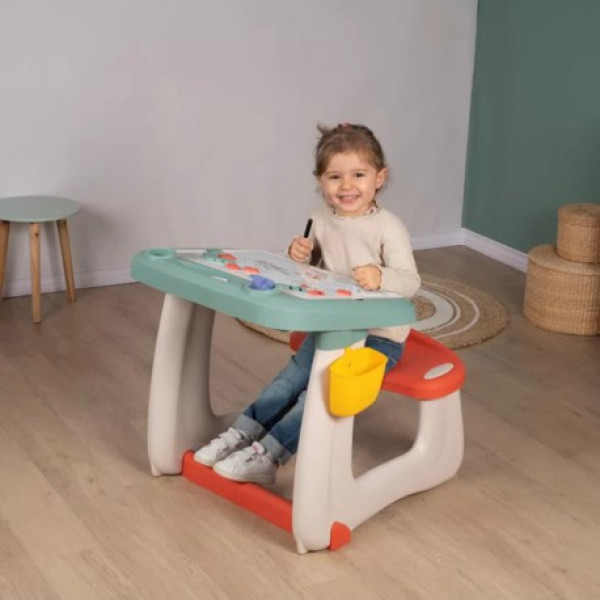 Дитячий стіл з дошкою для малювання +80 аксес Smoby