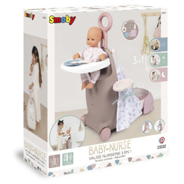 Детский чемодан Smoby Baby Nurse с куклой и кроваткой