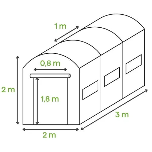 Садовая теплица-парник 6m2 Cultivo 2x3x2