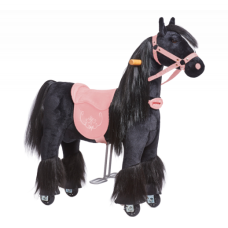 Механическая игрушка кузнечик на колесах Ponnie Ebony S с розовым седлом