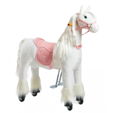 Механическая игрушка конек на колесах Ponnie Tiara M с розовым седлом