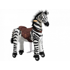 Механическая игрушка зебра на колесах Ponnie Dixi S