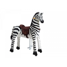 Механическая игрушка зебра на колесах Ponnie XL PROFI
