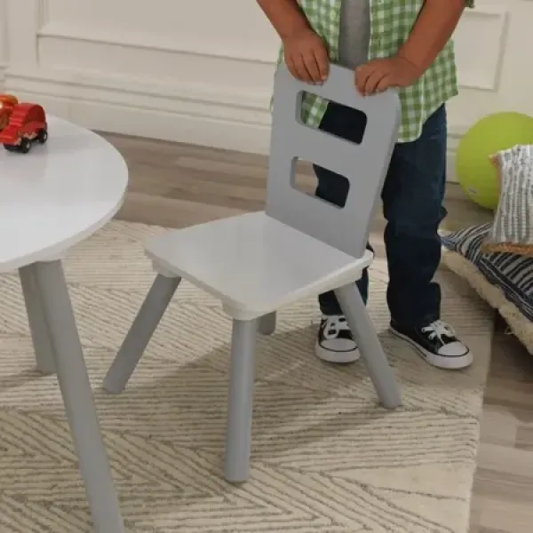 Дитячий круглий стіл і 2 круглих стільця Kidkraft 26166