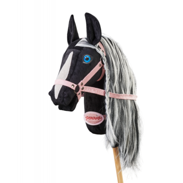 Плюшевая игрушка лошадка на палочке Hobby Horse Ponnie Barock Pinto A3 Pink