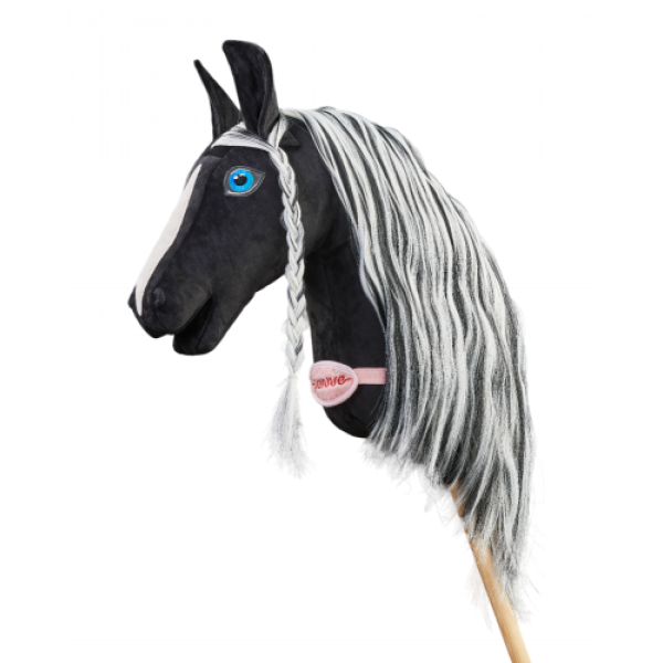 Плюшевая игрушка лошадка на палочке Hobby Horse Ponnie Barock Pinto A3 Pink