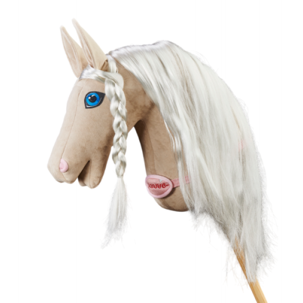 Плюшева іграшка конячка на паличці Hobby Horse Ponnie Śnieżny Kwiatі