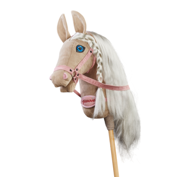 Плюшева іграшка конячка на паличці Hobby Horse Ponnie Śnieżny Kwiatі
