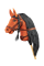 Плюшевая игрушка лошадка на палочке Hobby Horse Ponnie Mystic Red A3