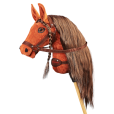 Плюшева іграшка конячка на паличці Hobby Horse Ponnie Wild Red A3