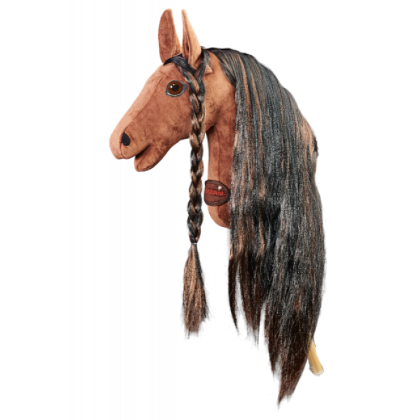 Плюшевая игрушка лошадка на палочке Hobby Horse Ponnie Brown Beauty A3