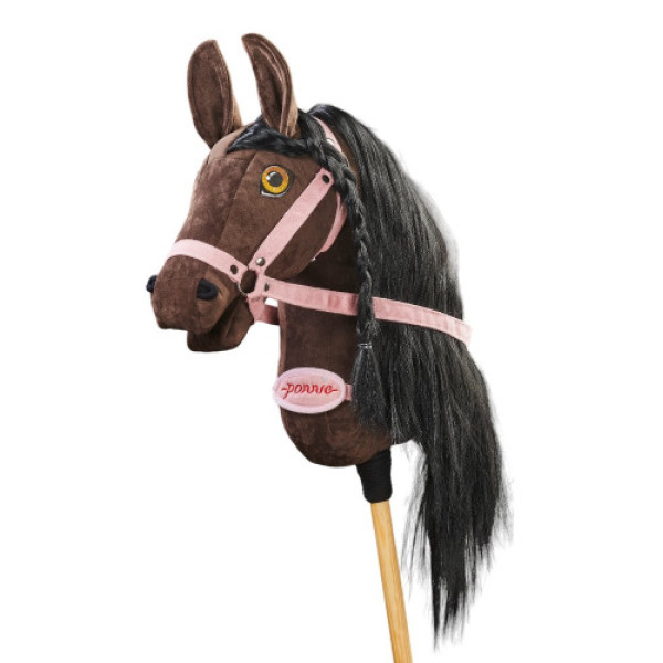 Плюшева іграшка конячка на паличці Hobby Horse Ponnie Dark Chocolate A3