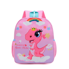 Детский рюкзак Evo-Kids Small Dino Pink (арт. 2418-10 Pink Dino) - ткань розовая / рисунок розовый динозавр (коробок 1 шт.)