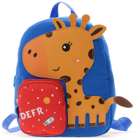Дитячий рюкзак Evo-Kids Small Giraffe Blue (арт. 2418-12 Blue Giraffe) - тканина блакитна / малюнок жираф (коробок 1 шт.)