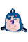 Детский рюкзак Evo-Kids Small Unicorn-2 Blue (арт. 2418-19 Blue Unicorn-2) - ткань синяя / рисунок единорог розовый (коробок 1 шт.)