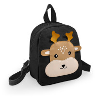 Детский рюкзак Evo-Kids Small Deer Black (арт. 2418-20 Black Deer) - ткань черная / рисунок олень (коробок 1 шт.)