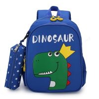Дитячий рюкзак Evo-Kids Small Dinosaur Blue (арт. 2418-24 Blue Dinosaur) -тканина темно-синя / малюнок динозавр у короні (коробок 1 шт.)
