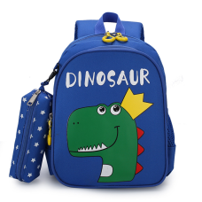 Детский рюкзак Evo-Kids Small Dinosaur Blue (арт. 2418-24 Blue Dinosaur) -ткань темно-синяя / рисунок динозавр в короне (коробок 1 шт.)
