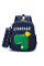 Детский рюкзак Evo-Kids Small Dinosaur Dark Blue (арт. 2418-24 Dark Blue Dinosaur) - ткань темно-синяя / рисунок динозавр в короне (коробок 1 шт.)