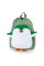 Детский рюкзак Evo-kids Small-Pinguin Green (арт. 2418-3-Green-pinguin) - ткань зеленая / рисунок пингвин