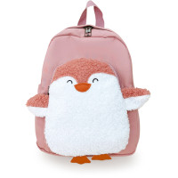 Детский рюкзак Evo-kids Small-Pinguin Pink (арт. 2418-3-Pink- pinguin) - ткань розовая / рисунок пингвин