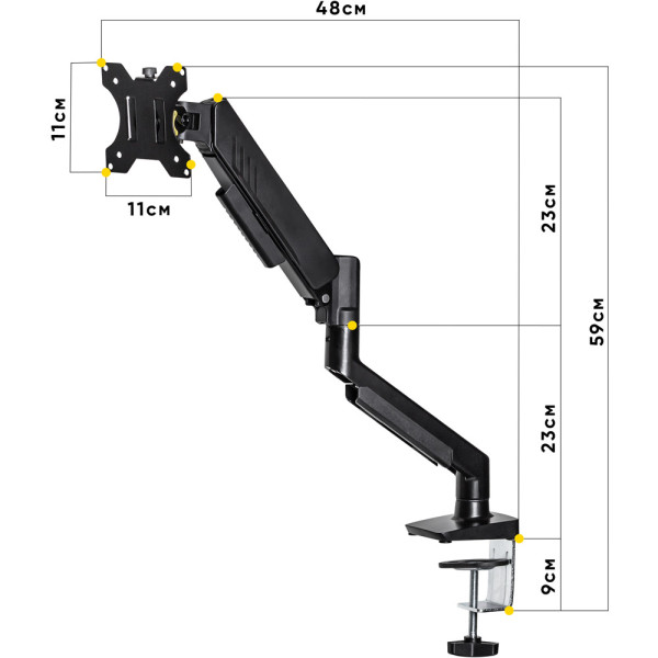 Тримач для моніторів Mealux ARM-10 - коробок 1 шт.