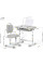 Комплект мебели Evo-Kids (стол+стул+полка+лампа) BD-20 G - столешница белая / цвет пластика серый (коробок-1 шт.)