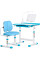 Комплект меблів Evo-kids (стіл+стілець+полиця+лампа) BD-23 BL - стільниця біла / колір пластика блакитний (коробок-1 шт.)