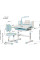 Комплект мебели  Evo-Kids (стол+стул+полка+лампа) BD-24 Blue (арт. BD-24 BL) - столешница белая / цвет пластика голубой (коробок-1 шт.)