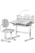 Комплект мебели Evo-Kids (стол+стул+полка+лампа) BD-24 Grey (арт. BD-24 G) - столешница белая / цвет пластика серый (коробок-1 шт.)