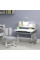 Комплект мебели Evo-Kids (стол+стул+полка+лампа) BD-24 Grey (арт. BD-24 G) - столешница белая / цвет пластика серый (коробок-1 шт.)
