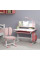 Комплект мебели Evo-Kids (стол+стул+полка+лампа) BD-24 Pink (арт. BD-24 PN) - столешница белая / цвет пластика розовый (коробок-1 шт.)