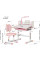 Комплект мебели Evo-Kids (стол+стул+полка+лампа) BD-24 Pink (арт. BD-24 PN) - столешница белая / цвет пластика розовый (коробок-1 шт.)