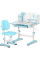 Комплект мебели (стол + стульчик + полка) Evo-kids BD-28 Panda Blue (арт. BD-28 BL) - столешница белая / цвет пластика голубой (коробок-1 шт.)