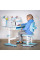 Комплект мебели (стол + стульчик + полка) Evo-kids BD-28 Panda Blue (арт. BD-28 BL) - столешница белая / цвет пластика голубой (коробок-1 шт.)