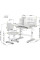 Комплект мебели (стол + стульчик + полка) Evo-kids BD-28 Panda Grey (арт. BD-28 G) - столешница белая / цвет пластика серый (коробок-1 шт.)