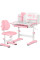 Комплект мебели (стол + стульчик + полка) Evo-kids BD-28 Panda Pink (арт. BD-28 PN) - столешница белая / цвет пластика розовый (коробок-1 шт.)