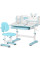 Комплект мебели (стол + стульчик + полка) Evo-kids BD-29 Panda XL Blue (арт. BD-29 BL) - столешница белая / цвет пластика голубой (коробок-1 шт.)