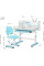 Комплект мебели (стол + стульчик + полка) Evo-kids BD-29 Panda XL Blue (арт. BD-29 BL) - столешница белая / цвет пластика голубой (коробок-1 шт.)