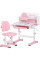 Комплект мебели (стол + стульчик + полка) Mealux Wave Pink (арт. BD-31 PN) - столешница белая / накладки на ножках розовые (коробок-1шт.)