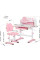 Комплект мебели (стол + стульчик + полка) Mealux Wave Pink (арт. BD-31 PN) - столешница белая / накладки на ножках розовые (коробок-1шт.)