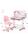 Комплект мебели (стол + стульчик + полка) Mealux Octo Pink (арт. BD-33 PN) - столеншица белая / накладки розовые (коробок-1 шт.)