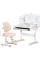 Комплект мебели (стол + стульчик + полка + лампа) Mealux Nemo XL Peach (арт. BD-39 PN) -  столешница белая / накладки персиковые (коробок 1 шт.)