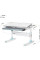 Детский стол Mealux Edmonton Multicolor BL Lite (арт. BD-610 W/MC + BL Lite) - столешница белая / накладки серые и голубые (коробок-2 шт.)
