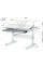 Детский стол Mealux Edmonton Multicolor BL с полкой S50 (арт. BD-610 W/MC + BL + S50 WG) - столешница белая / накладки серые и голубые (коробок-3 шт.)